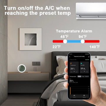 Work with Tuya Smart ZigBee Thermometer Home Indoor Temperature And Humidity Se nsor LCD Display APP Voice Control Alexa Google Home Assistant Apsilon