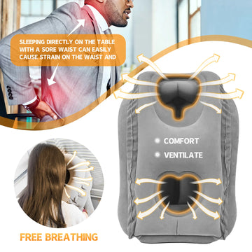1pc Inflatable Travel Pillow, Airplane Pillow With Patented Valve Design, Travel Accessories With Neck And Head Support, Travel Apsilon