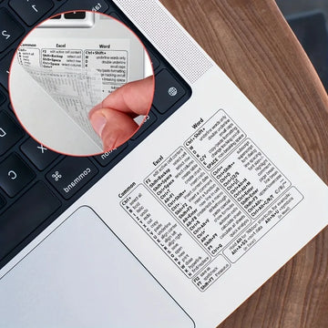 3pcs Windows PC Laptop Keyboard Reference Shortcut Stickers Laptop Skins Office Accessories Apsilon