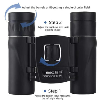 900x25 Mini Binoculars High-Powered BAK4 Prism Waterproof for Travel Bird Watching Outdoor Sports Apsilon