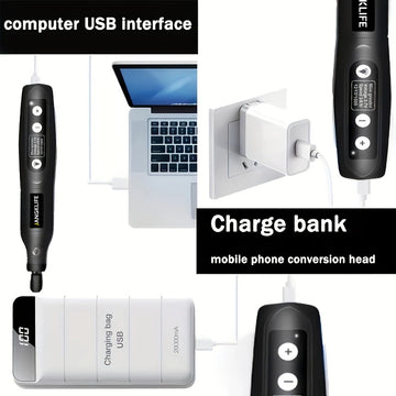 JANGKLIFE USB Cordless Rotary Tool Kit Woodworking Engraving Pen DIY For Jewelry Metal Glass Mini Wireless Drill Apsilon