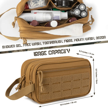 Tactical Toiletry Bag For Men/women Hygiene Bag Tool Molle Pouches Small Hanging Dopp Kit Mens Shaving Kit Travel shower Bag Apsilon