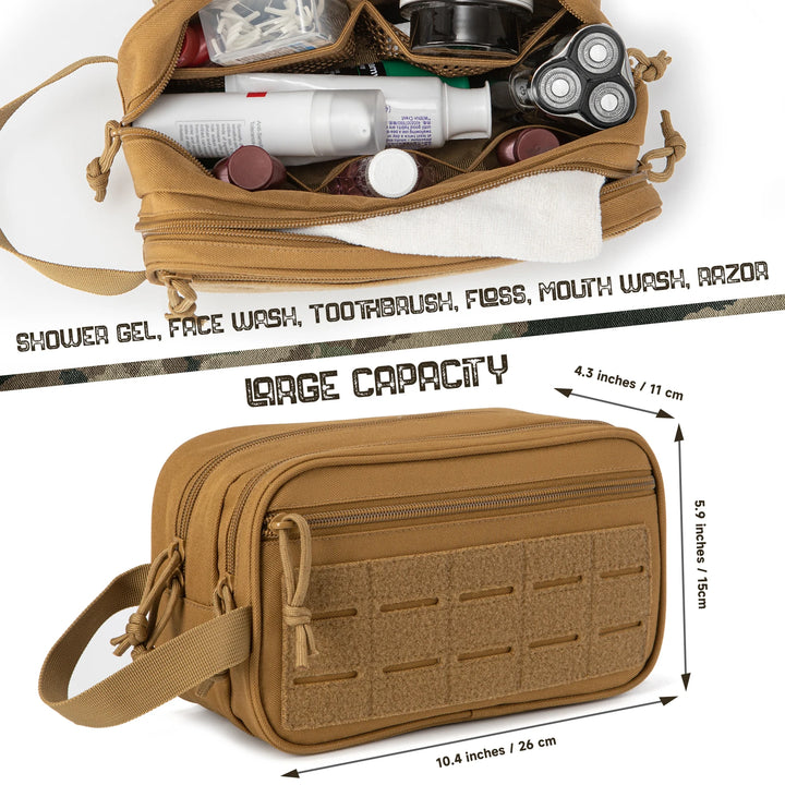 Tactical Toiletry Bag For Men/women Hygiene Bag Tool Molle Pouches Small Hanging Dopp Kit Mens Shaving Kit Travel shower Bag Apsilon