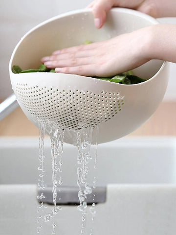 1/3pcs- Colander Rice Bowl Drain Basket Fruit Bowl Washing Drain Basket with Handle Washing Basket Home Kitchen Organizer Apsilon