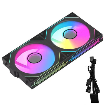 JUMPEAK MX120 240mm 360mm Modular Stackable Splicing PC 120mm Case Cooling Fan ARGB Infinite Mirror For Computer Water Cooler Apsilon