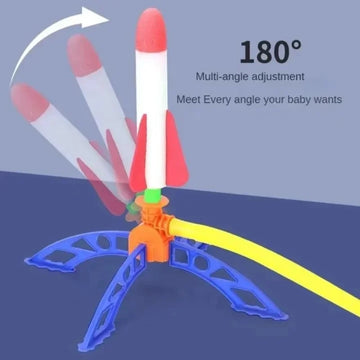 Kids Outdoor Rocket Foot Pump Outdoor Air Pressing Soaring Rocket Suit Jumps Air Powered Rocket Launcher Game Children Toy Gifts Apsilon