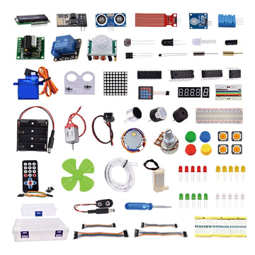 Super Starter kit with wifi module, 130 motor, HC-SR501, 1602, relay, water sensor, HC-sr04, RGB module for Arduino Diy Kit Apsilon