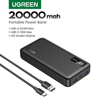 UGREEN 20000mAh PD 20W Power Bank Fast Charge Portable PowerBank for iPhone 17 16 15 Pro Max Xiaomi Phone External Battery 30W Apsilon