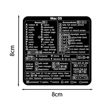 Shortcuts Sticker for Mac OS System 2025 New Shortcut Key Sticker for 13-16" MacBook Pro 13 /Air 13 Windows Word Excel Decal Apsilon
