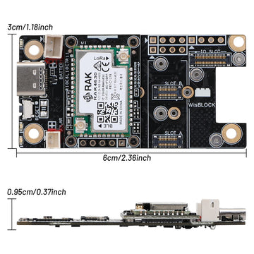 RAK4631 Meshtastic Meshcore Kit for LoRaWAN Wireless SX1262 868MHz 915MHz LoRa Module RAK19007 Base Board with Lora Antenna Apsilon