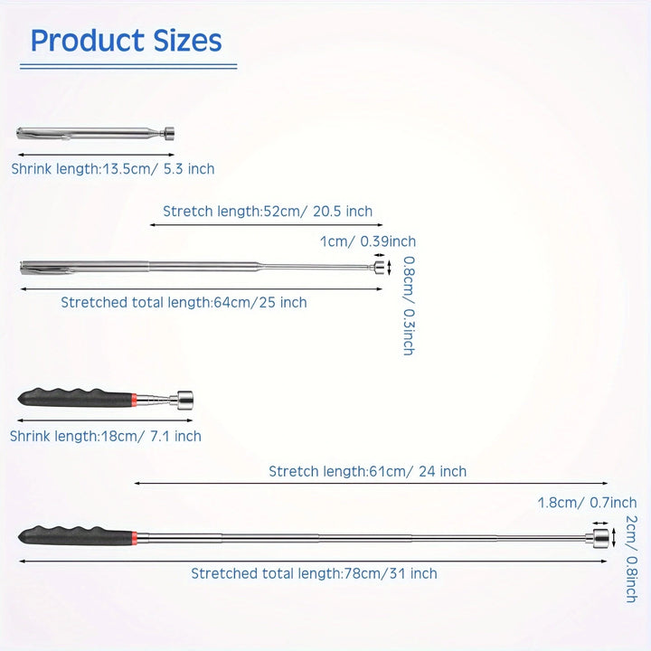 Telescopic magnet picking tool for hard to reach areas Apsilon