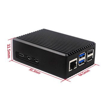 Raspberry Pi 5 Aluminium Alloy Case Metal Shell with Silicone Heatsinks Passive Cooling Enclosure for Raspberry Pi 5 Apsilon