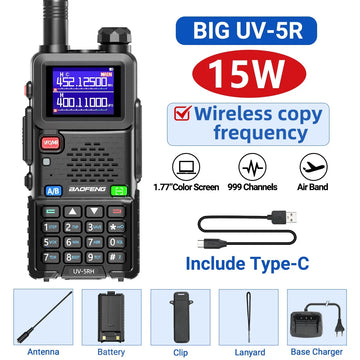 Baofeng UV 5RH 10W Air Band Walkie Talkie Long Range Wirless Copy Frequency Type-C Baofeng UV 5R MINI UV 21 PRO 2 Way Ham Radio Apsilon