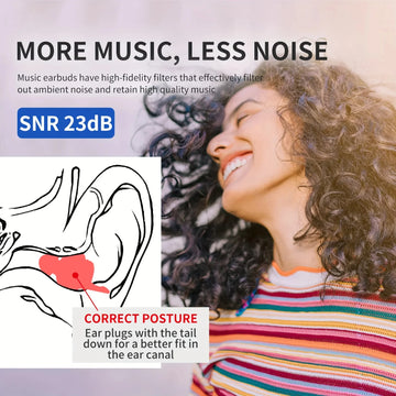 HUAK High Fidelity Silicone Ear Plugs for Noise Cancelling Washable Reusable Musicians Motorcycles Sleeping Work, Study, Swim Apsilon