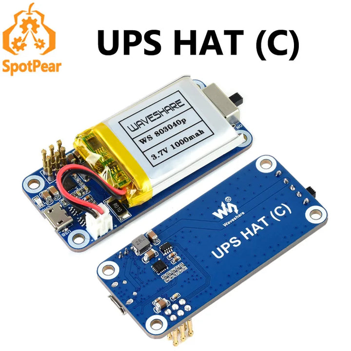 Waveshare UPS HAT (C) Uninterruptible Power Supply UPS HAT For Raspberry Pi Zero UPS Apsilon