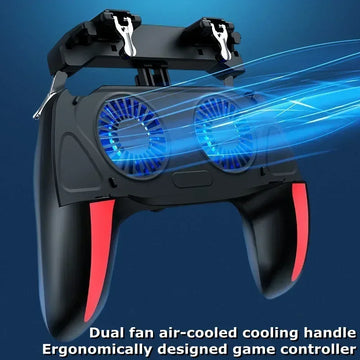 H10 4 Fingers Mobile Phone Game Handle with Radiator Aim Shooting Gamepad Joystick Controller for IOS Android Gaming Accessories Apsilon