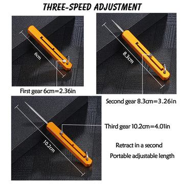 Portable Titanium Toothpicks Three Gear Adjustment Reusable Toothpicks Metal Teeth Picks Versatile Fruit Picker Apsilon