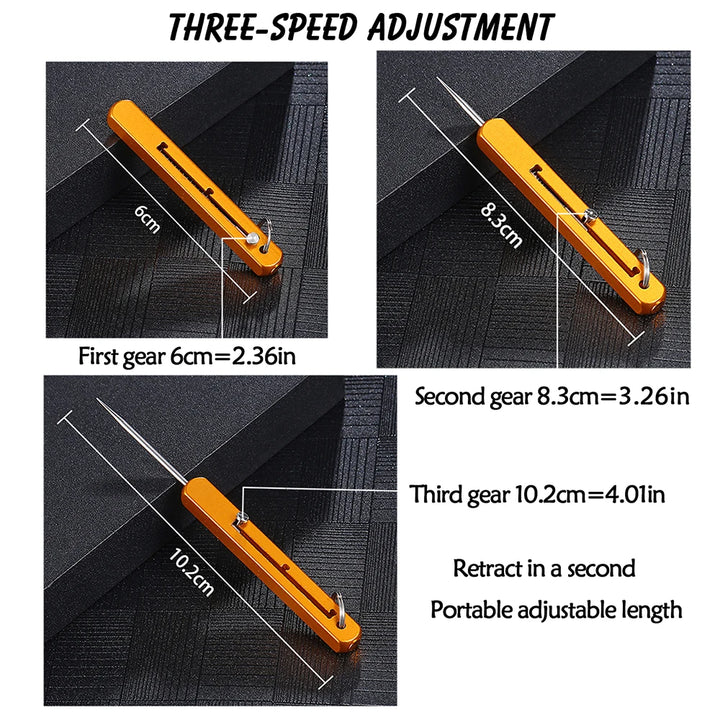 Portable Titanium Toothpicks Three Gear Adjustment Reusable Toothpicks Metal Teeth Picks Versatile Fruit Picker Apsilon