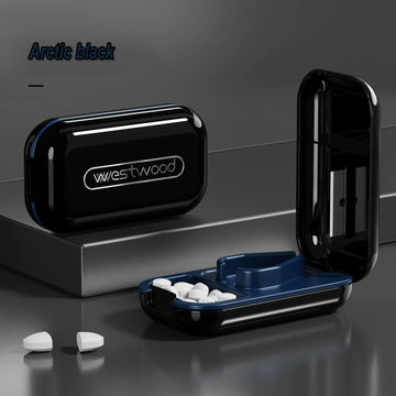 Pill Cutter With Invisible Storage Box Portable 2 In 1 Mini Drug Tablet Medicine Small Small Medicine Box Health Care Pills Case Apsilon