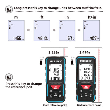 MILESEEY Laser Rangefinder X5 лазерная рулетка Laser Finder Digital Laser Distance Meter Laser Meter Laser Tape Measure Apsilon
