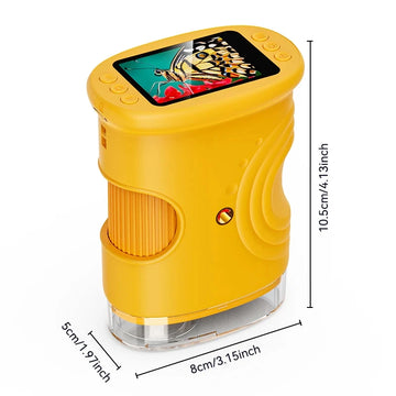 1000X Handheld Microscope for Kids 2.0" Screen Rechargeable Mini Pocket Digital Microscopes Portable Edu Gift Children Students Apsilon