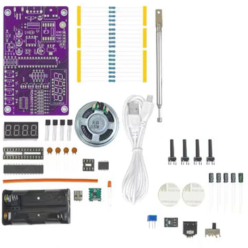 DIY FM Radio Electronic Kit 87-108MHz Adjustable Frequency Digital Display Soldering Project Practice Solder RDA5807S Apsilon