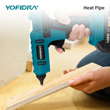 YOFIDRA 100W 260° Hot Glue Gun  Electric Mini Glue Guns Repair Power Tool With 10pcs 11MM Glue Sticks For Makita Battery Pin Apsilon