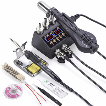 2 in 1 750W Soldering Station LCD Digital display welding rework station for cell-phone BGA SMD PCB IC Repair solder tools 8898 Apsilon