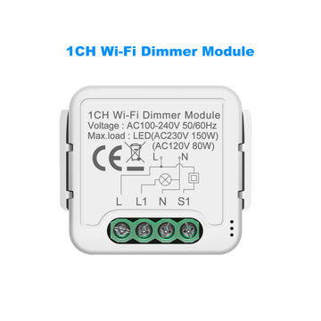 GIRIER Tuya Smart Dimmer Switch Module ZigBee Breaker Relay for Dimmable Bulb Supports 2-way Control Works with Alexa Hey Google Apsilon