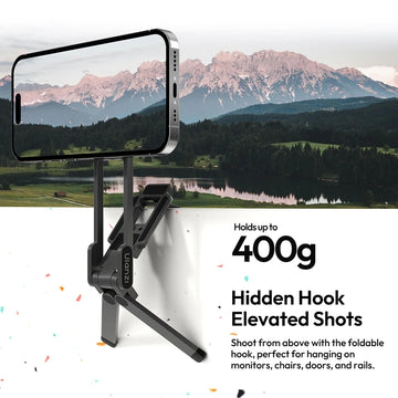 Ulanzi MA38 Mobile Phone Photography Stand Selfie Stick Double Magnetic Overhead Tripod for Samsung Xiaomi Huawei iPhone Vivo Apsilon
