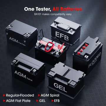 ANCEL BA101 Car Battery Tester 12V Digital Automotive Alternator Meter Diagnostic Tool 100-2000 CCA Load Capacity Charging Apsilon