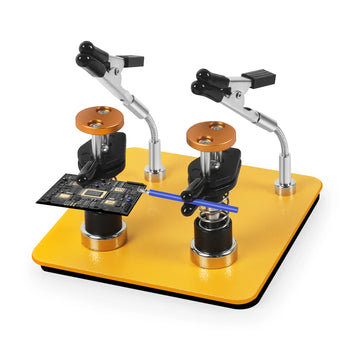 NEWACALOX Magnetic Helping Hand Soldering Third Hand Tool with Alligator Clips Flexible Metal Arms Electronic Repair Tool Apsilon
