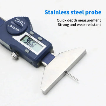 SHAHE Digital Depth Gauge 0-25mm/0-50 mm Tread Depth Gauge For Car Tire Digital Depth Calipers Measuring Tools Apsilon