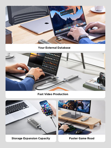 ORICO 40Gbps USB4 M.2 SSD Enclosure 8TB with with Cooling Fan PCIe4.0 NVME Enclosure Aluminum Compatible Thunderbolt 3/4 for Mac Apsilon