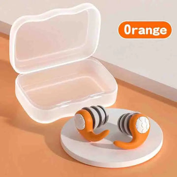 1 Pair of Soft Silicone Earplugs with Noise Cancellation, Waterproof, Comfortable To Wear, Suitable for Sleeping and Swimming Apsilon