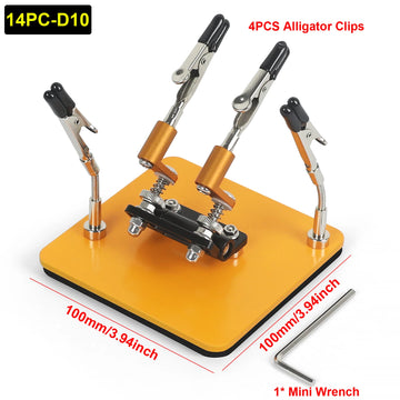 NEWACALOX Mini Welding Workbench Soldering Third Helping Hand  Magnetic Flex Arm Custom Alligator Clips Electronic Repair Tools Apsilon