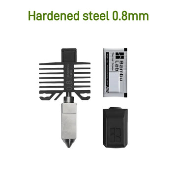 Bambu Original X1/P1 Series Hotend Kit Hardened Steel Nozzle 0.2/0.4/0.6/0.8mm For Bambu lab X1C X1 P1P P1S 3D Printer Parts Apsilon