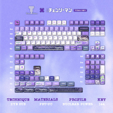 REZE Anime Theme Keycaps Set Customized PBT Sublimation Cherry Profile Keyboard Keycaps for Mechanical Keyboard Accessories Girl Apsilon