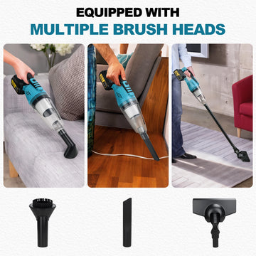 12Kpa Electric Vacuum Cleaner Cordless Multi-function Cleaner Handheld Cleaning Snow Dust Tool For Makita 18v Battery Pin Apsilon