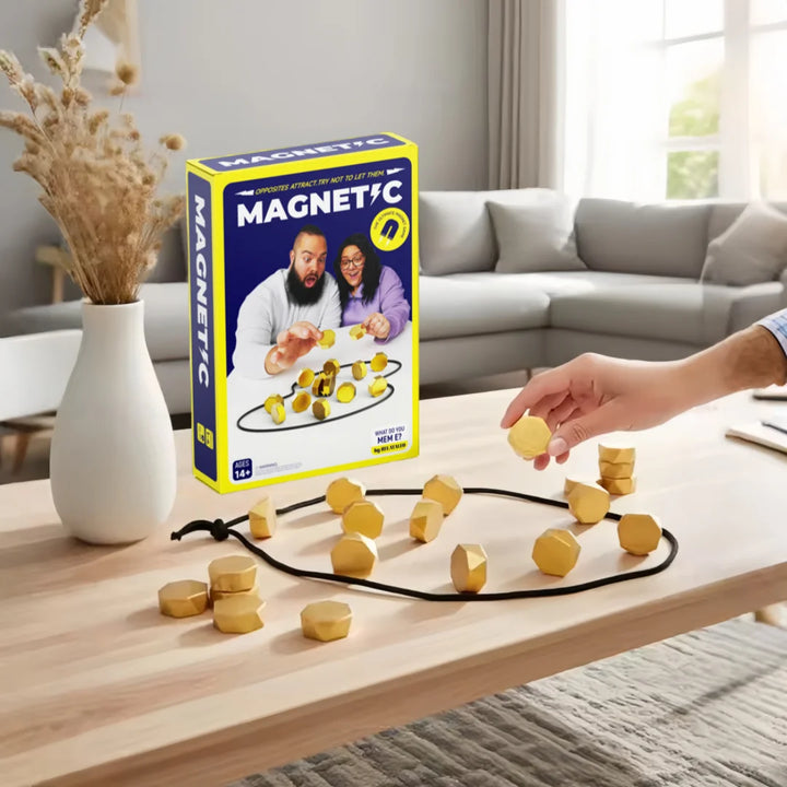 Party Game Magnetic Stone Game Interactive Magnetic Board Strategy Game, Suitable for Families, Children, and Adults High Quality, the Longest Side Is 3.4cm (Version Upgrade, the Outer Packaging Comes in 2 Random Styles) Apsilon