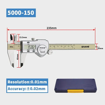SHAHE Hardened Stainless Steel Digital Caliper Electronic Vernier Caliper Micrometer Measuring Tools Apsilon