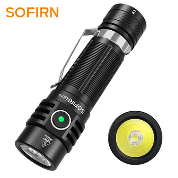 Sofirn SC18 1800lm EDC Flashlight USB C Rechargeable SST40 LED 18650 Torch TIR Optics Lens Lantern with Power Indicator Apsilon