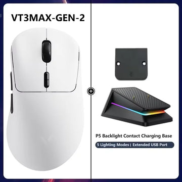 Rapoo VT3 GEN-2 Wireless Gaming Mouse 53g Lightweight 8KHz Polling Rate 26000DPI 10 Programmable Buttons Optical Sensor Apsilon