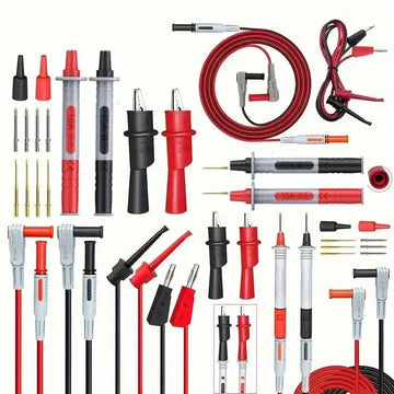 18pcs P1308B Test Lead Kit 4MM Banana Plug To Test Hook Cable Replaceable Multimeter Probe Test Wire Probe Alligator Clip Apsilon