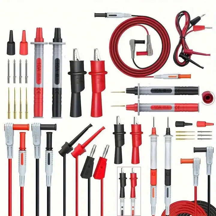 18pcs P1308B Test Lead Kit 4MM Banana Plug To Test Hook Cable Replaceable Multimeter Probe Test Wire Probe Alligator Clip Apsilon