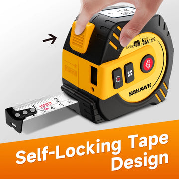 Nohawk 40m/80m Laser Tape Measure Tape Measure Measuring Tool Laser Distance Meter Steel Tape Measure USB Rechargeable Apsilon