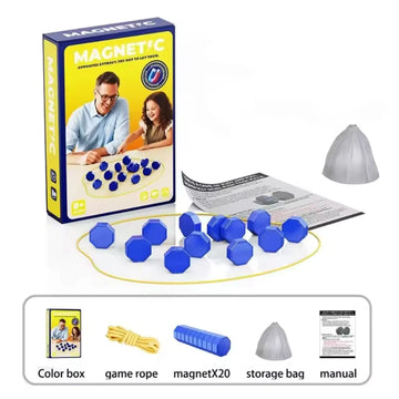 Party Game Magnetic Stone Game Interactive Magnetic Board Strategy Game, Suitable for Families, Children, and Adults High Quality, the Longest Side Is 3.4cm (Version Upgrade, the Outer Packaging Comes in 2 Random Styles) Apsilon
