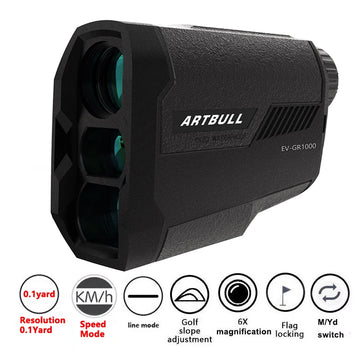 ARTBULL Golf Laser Rangefinder 1000M 650M Telescope with Flag-Lock Slope Pin Distance Meter for Hunting Monocular Apsilon