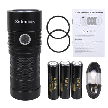 Sofirn SP36 Pro 8000lm Powerful LED Flashlight  4*SST40 USB C Rechargeable 18650 Torch Apsilon