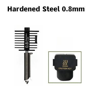 For Bambu lab A1/A1 mini/A2L Hotend Kit Hardened Steel Nozzle 0.2/0.4/0.6/0.8mm nozzle For Bambu lab 3D printer Accessory Apsilon